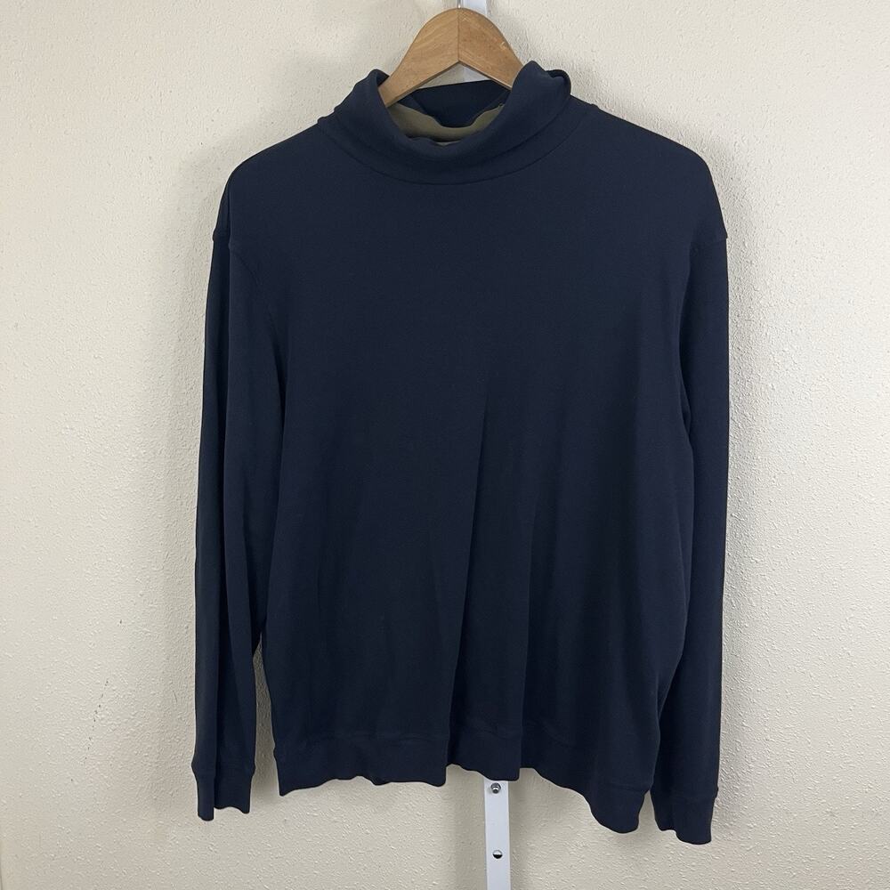 Ted Baker Humour Turtleneck Shirt Mens 6 XXL Navy